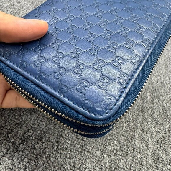 GUCCI Guccissima Dark Brown Leather Long Wallet 220-071025 - Picture 6 of 13